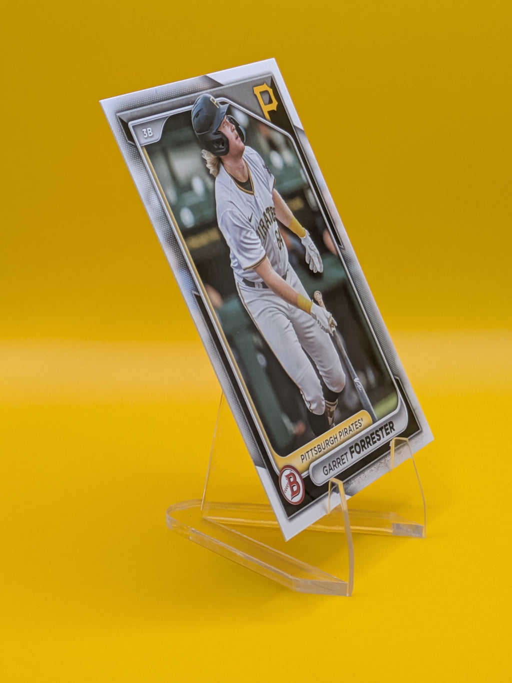 Baseball trading card of Garret Forrester Pittsburg Pirates Bowman Base Prospect Rookie