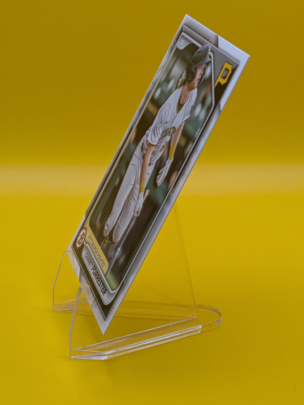 Baseball trading card of Garret Forrester Pittsburg Pirates Bowman Base Prospect Rookie