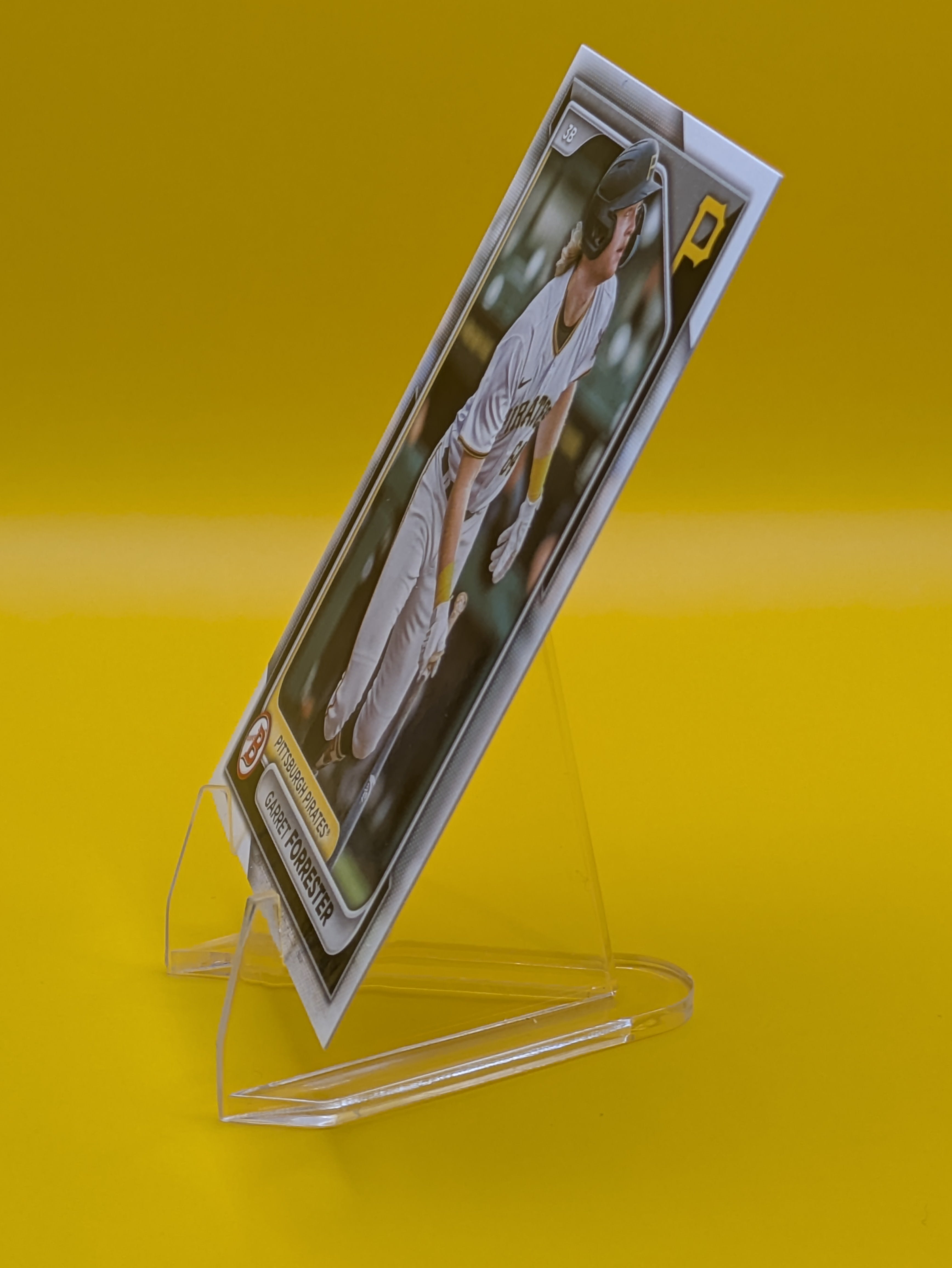 Baseball trading card of Garret Forrester Pittsburg Pirates Bowman Base Prospect Rookie