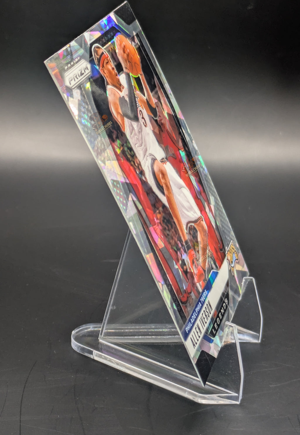 Basketball trading card of Allen Iverson Legends Prizm Panini Philadelphia 76ers