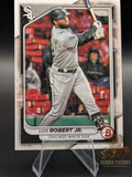 Baseball trading card of Luis Robert Jr. from the Chicago White Sox bowman base