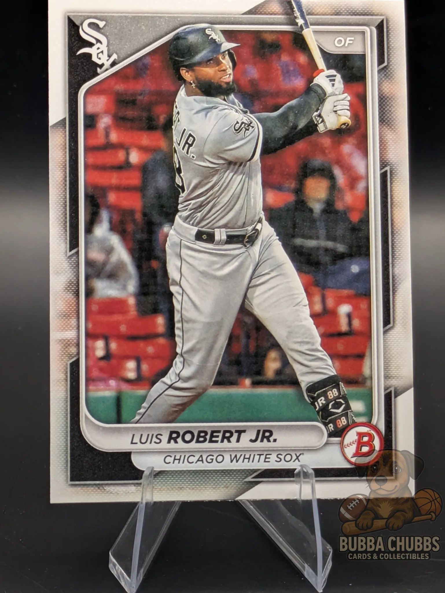 Baseball trading card of Luis Robert Jr. from the Chicago White Sox bowman base
