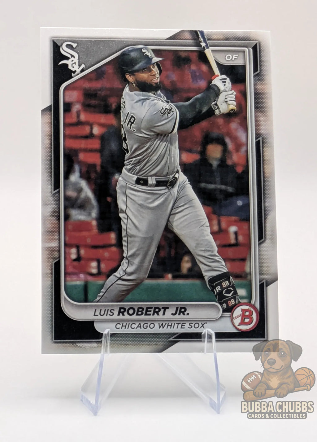Baseball trading card of Luis Robert Jr. from the Chicago White Sox bowman base