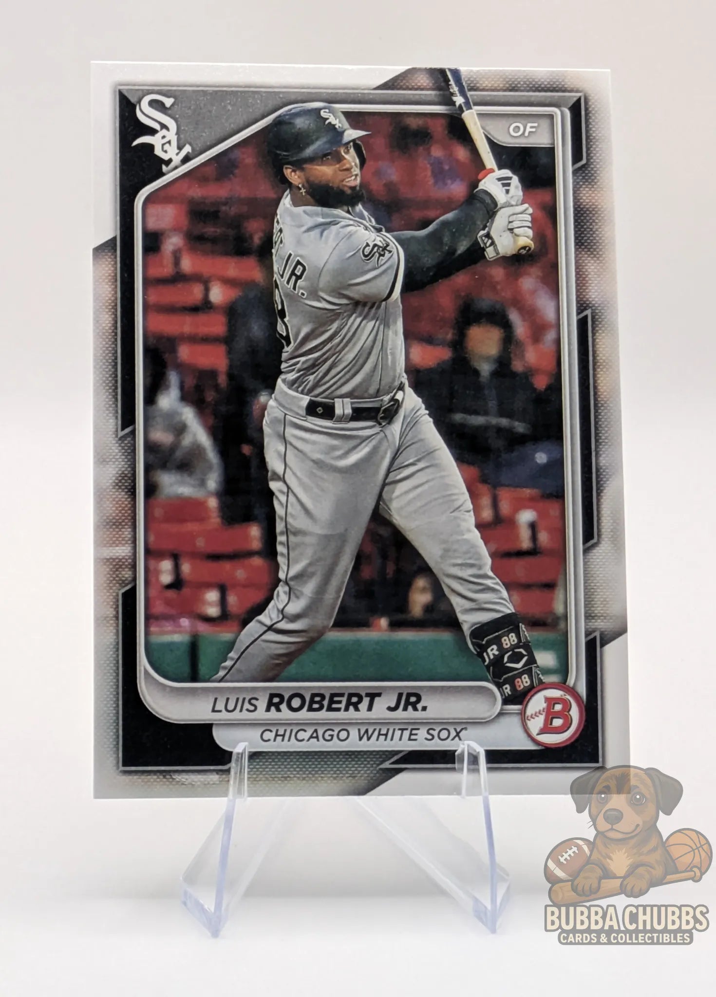 Baseball trading card of Luis Robert Jr. from the Chicago White Sox bowman base