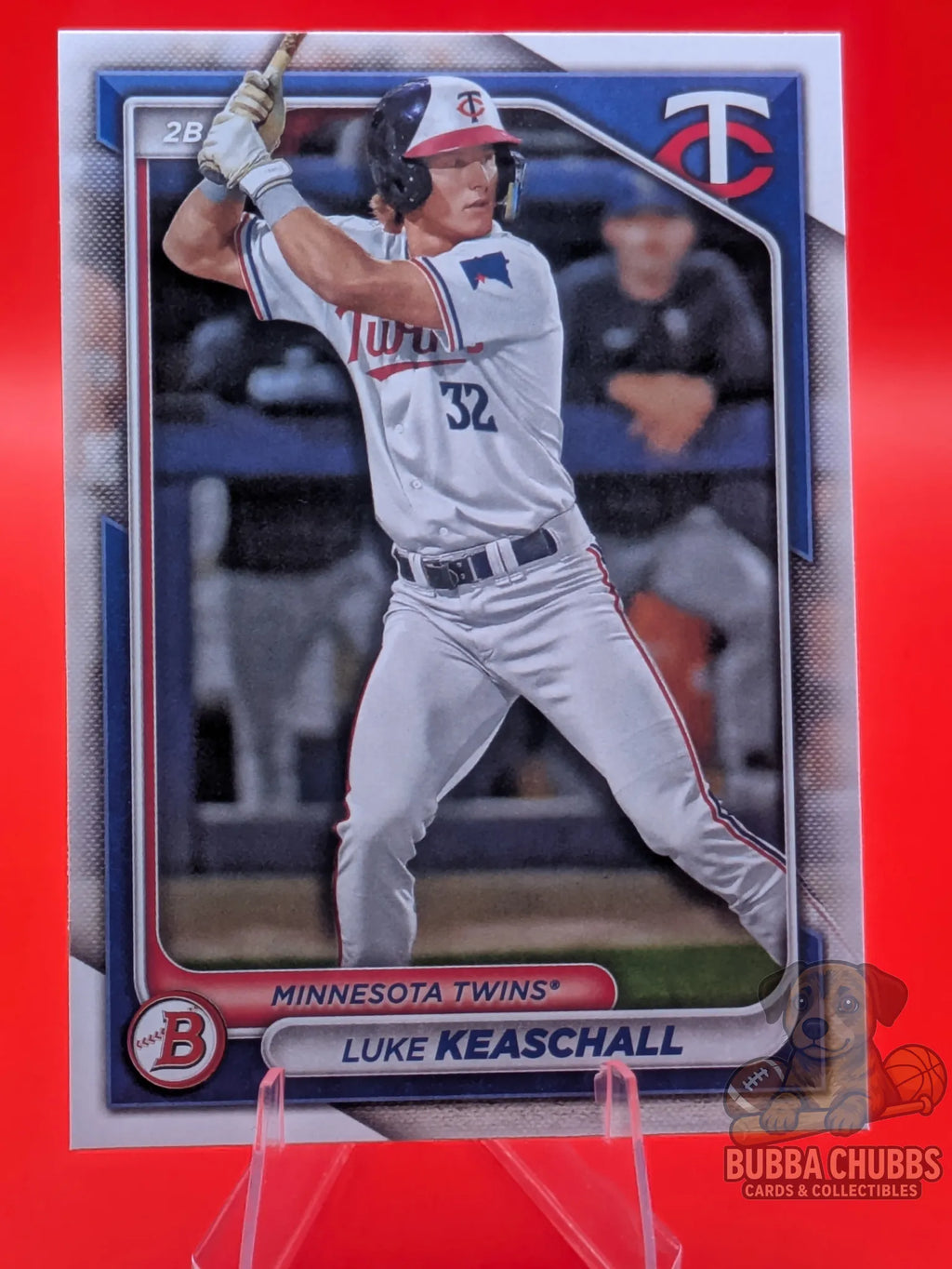 Baseball trading card of Luke Keaschall  from the Minnesota Twins bowman prospect base