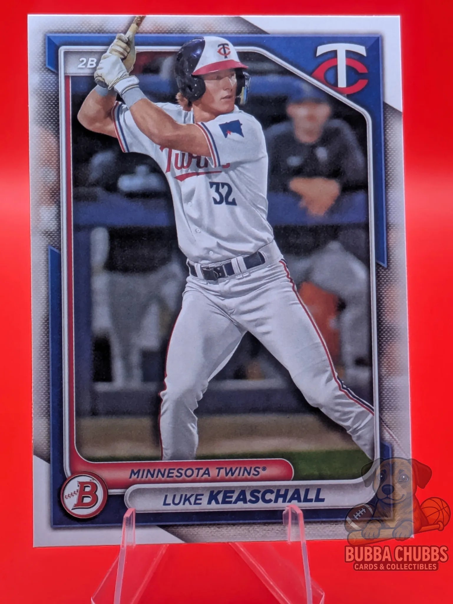 Baseball trading card of Luke Keaschall  from the Minnesota Twins bowman prospect base
