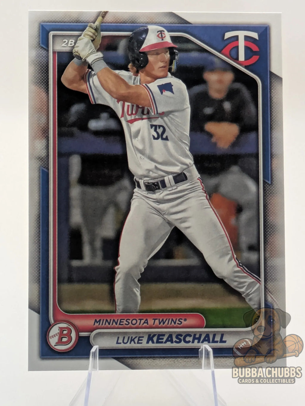 Baseball trading card of Luke Keaschall  from the Minnesota Twins bowman prospect base
