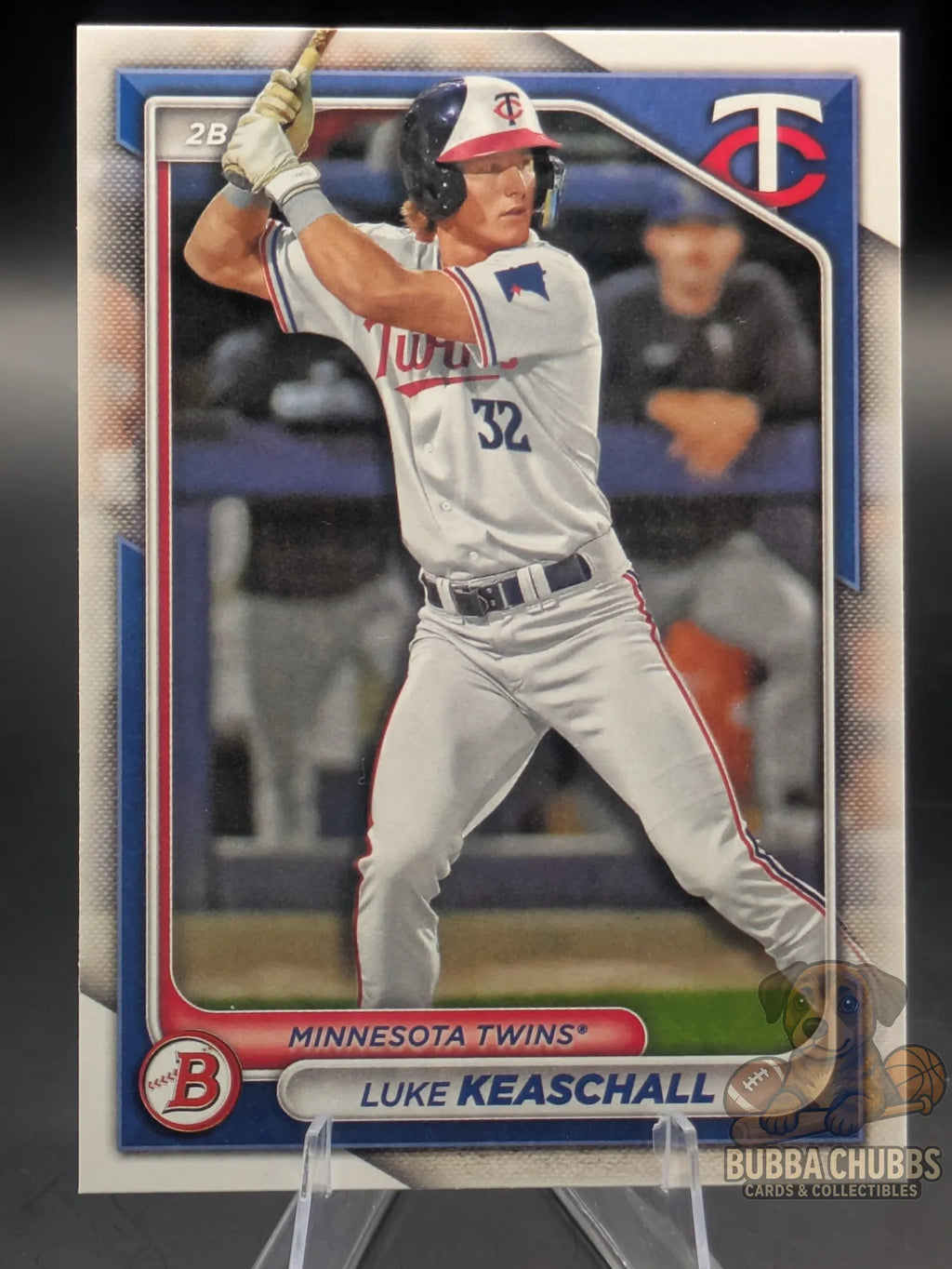 Baseball trading card of Luke Keaschall  from the Minnesota Twins bowman prospect base
