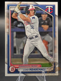 Baseball trading card of Luke Keaschall  from the Minnesota Twins bowman prospect base