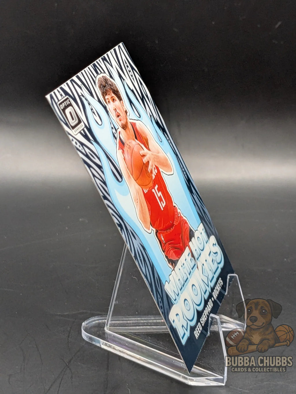 Basketball rookie trading card featuring reed sheppard of the houston rockets 'White Hot Rookies' panini donruss