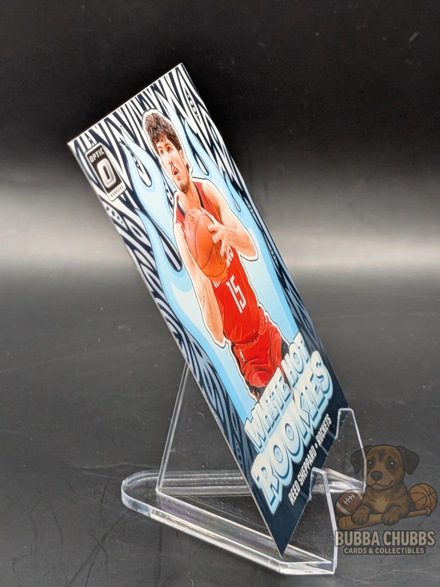 Basketball rookie trading card featuring reed sheppard of the houston rockets 'White Hot Rookies' panini donruss