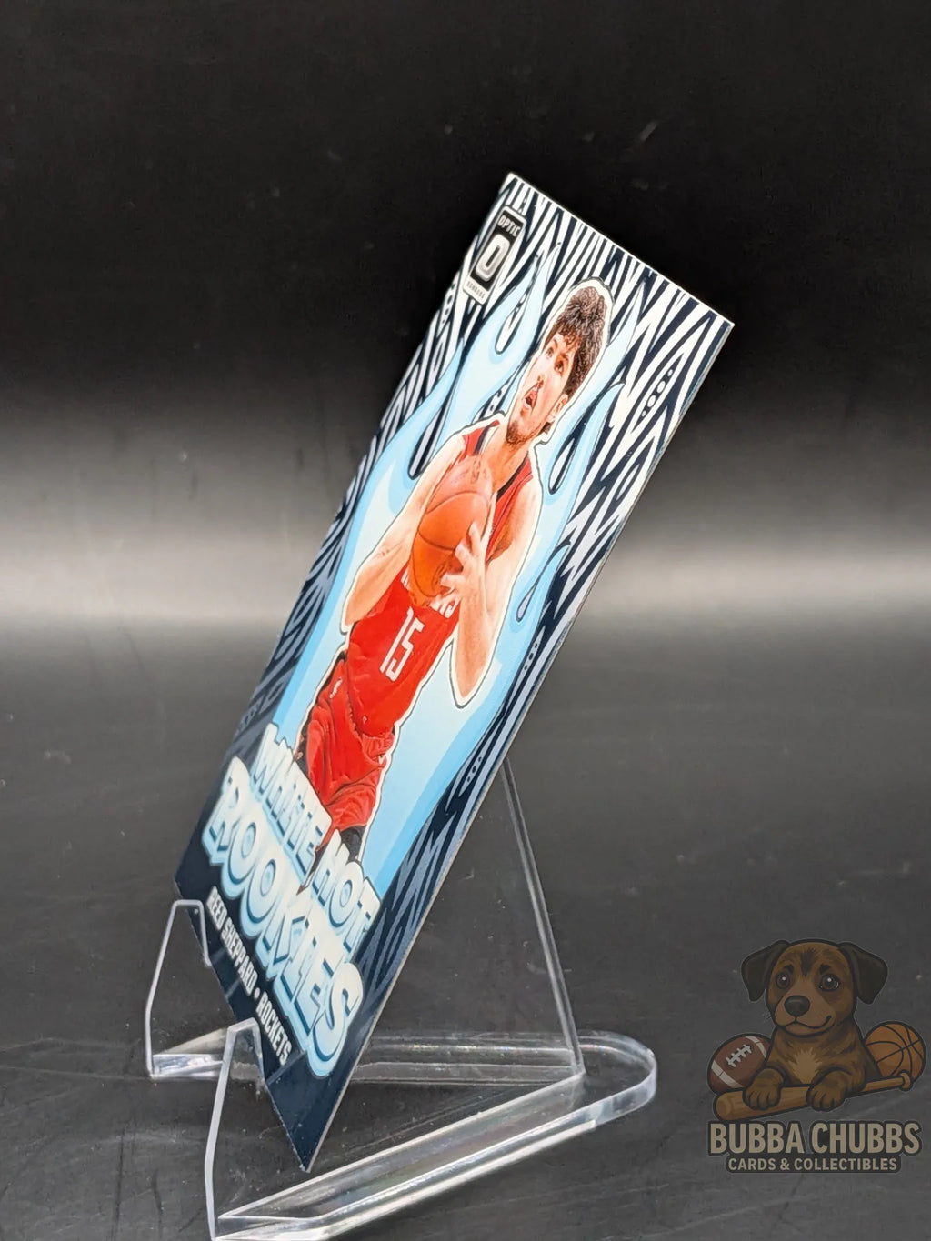 Basketball rookie trading card featuring reed sheppard of the houston rockets 'White Hot Rookies' panini donruss