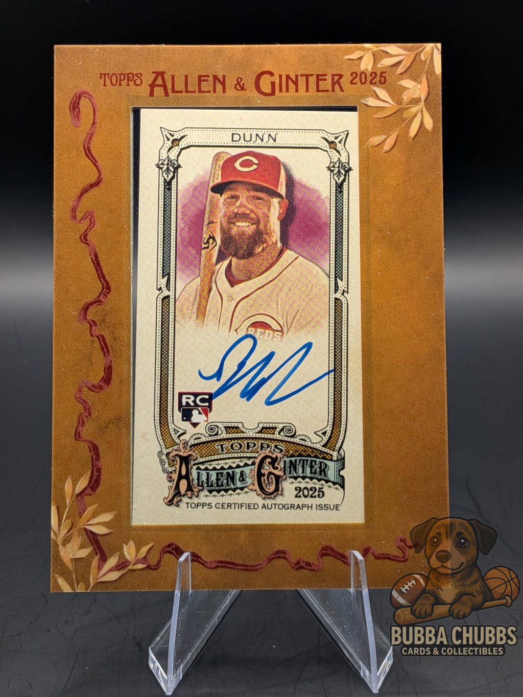 Baseball trading card Topps Allen & Ginter blue signature rookie autograph mini Allen & Ginter of Blake Dunn