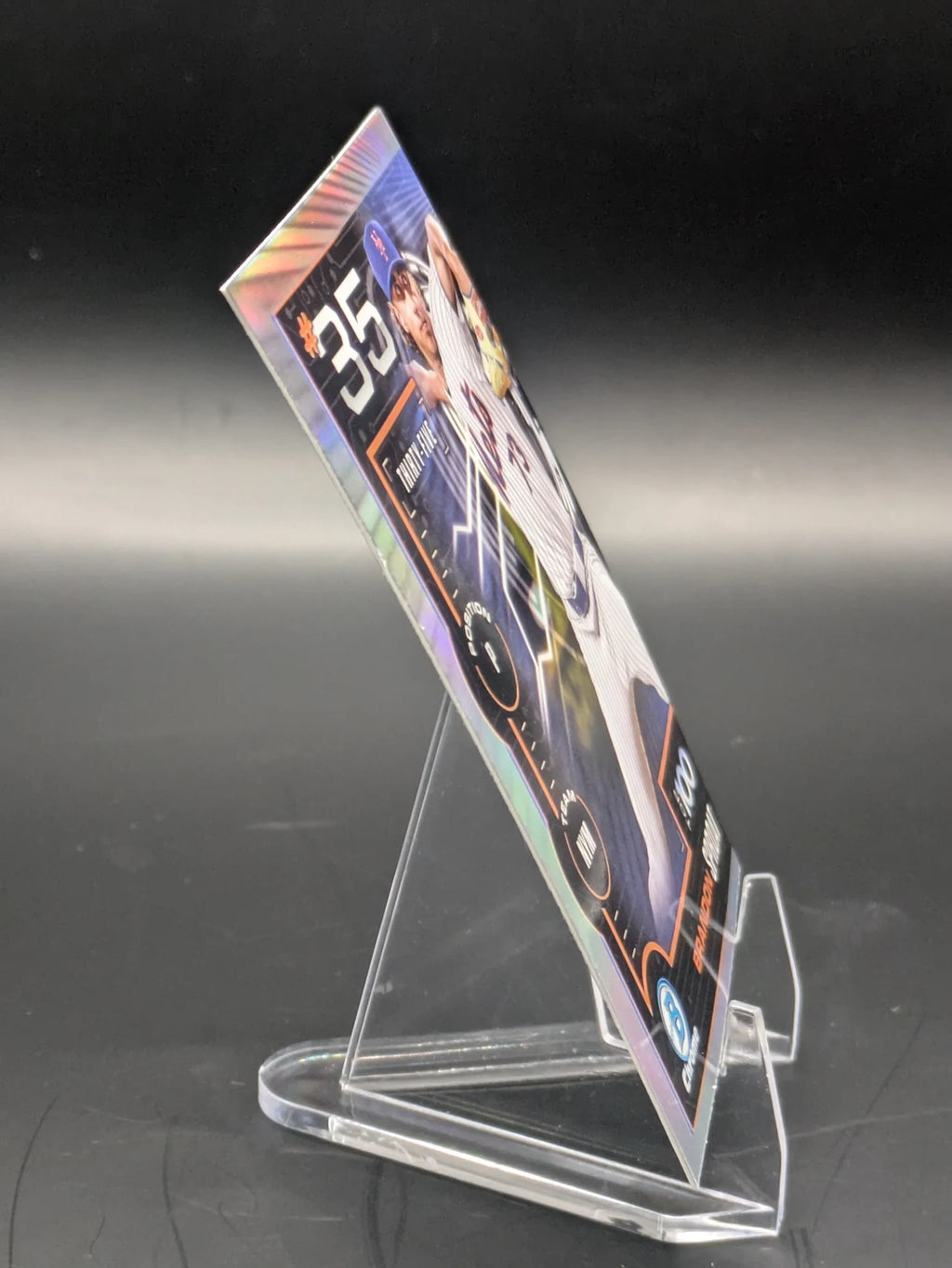 Baseball trading card of Brandon Sproat New York Mets Topps Chrome Prospect Top 100 Rookie