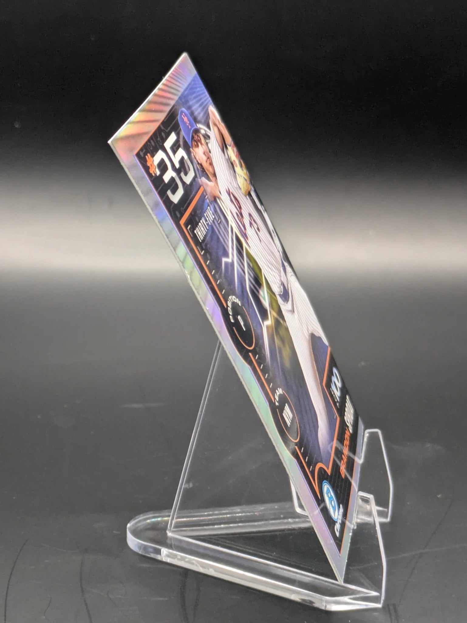 Baseball trading card of Brandon Sproat New York Mets Topps Chrome Prospect Top 100 Rookie