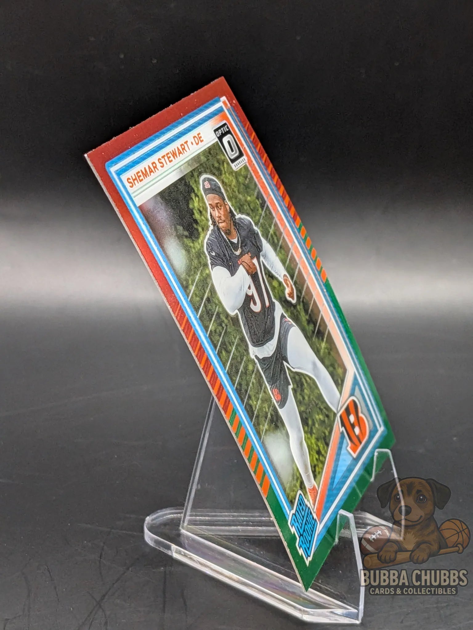 Football trading card of Shemar Stewart of the Cincinnati Bengals panini donruss optic rated rookie