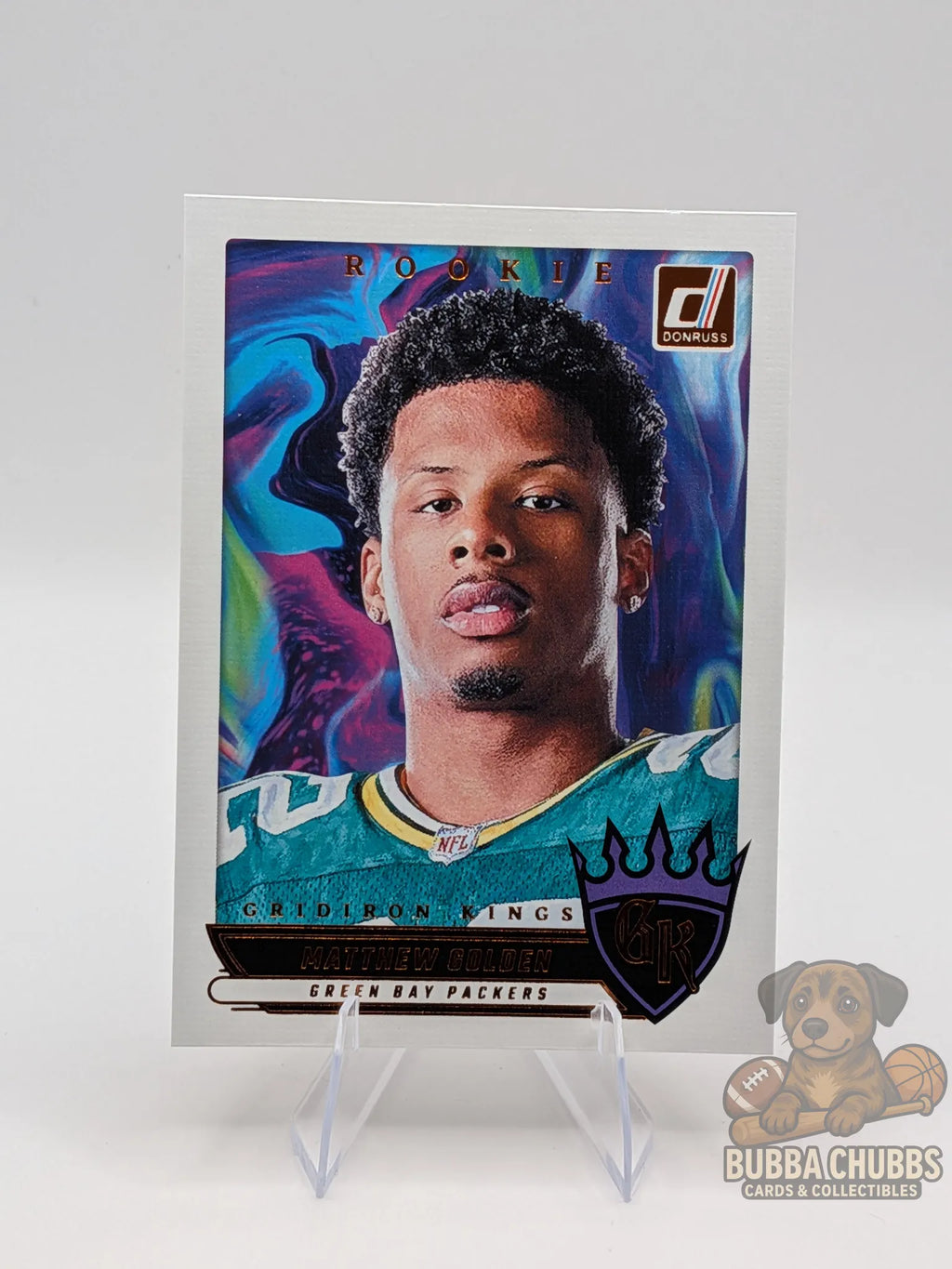Basketball trading card of Matthew Golden of the Green Bay Packers panini donruss gridiron kings insert rookie card