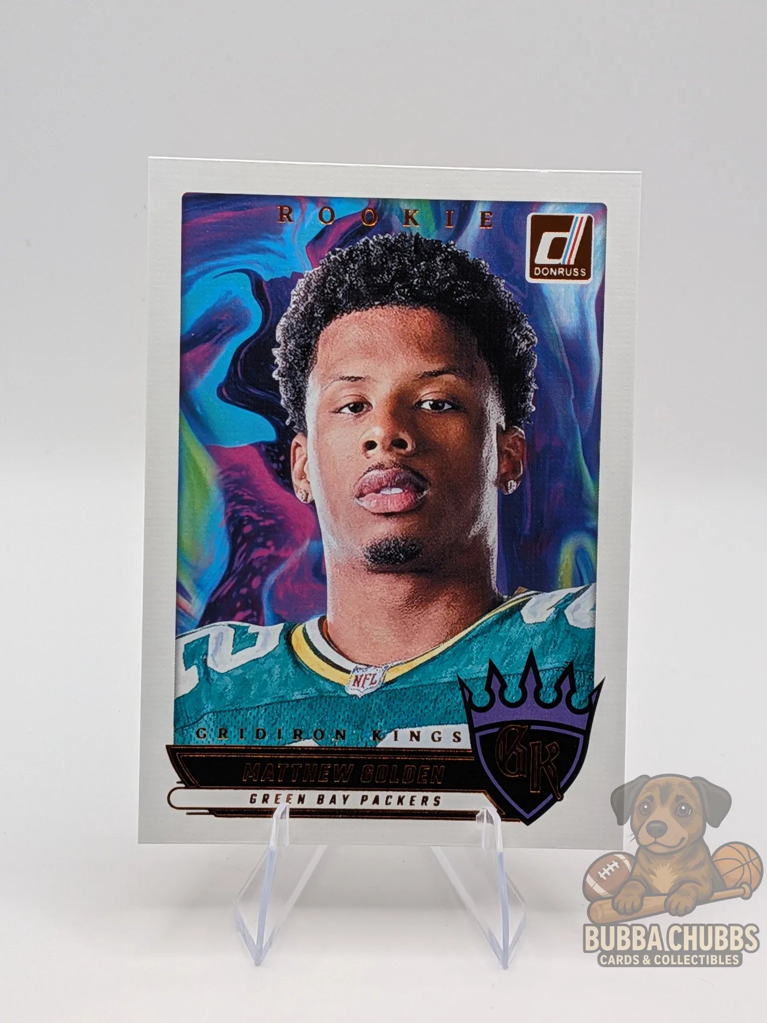 Basketball trading card of Matthew Golden of the Green Bay Packers panini donruss gridiron kings insert rookie card