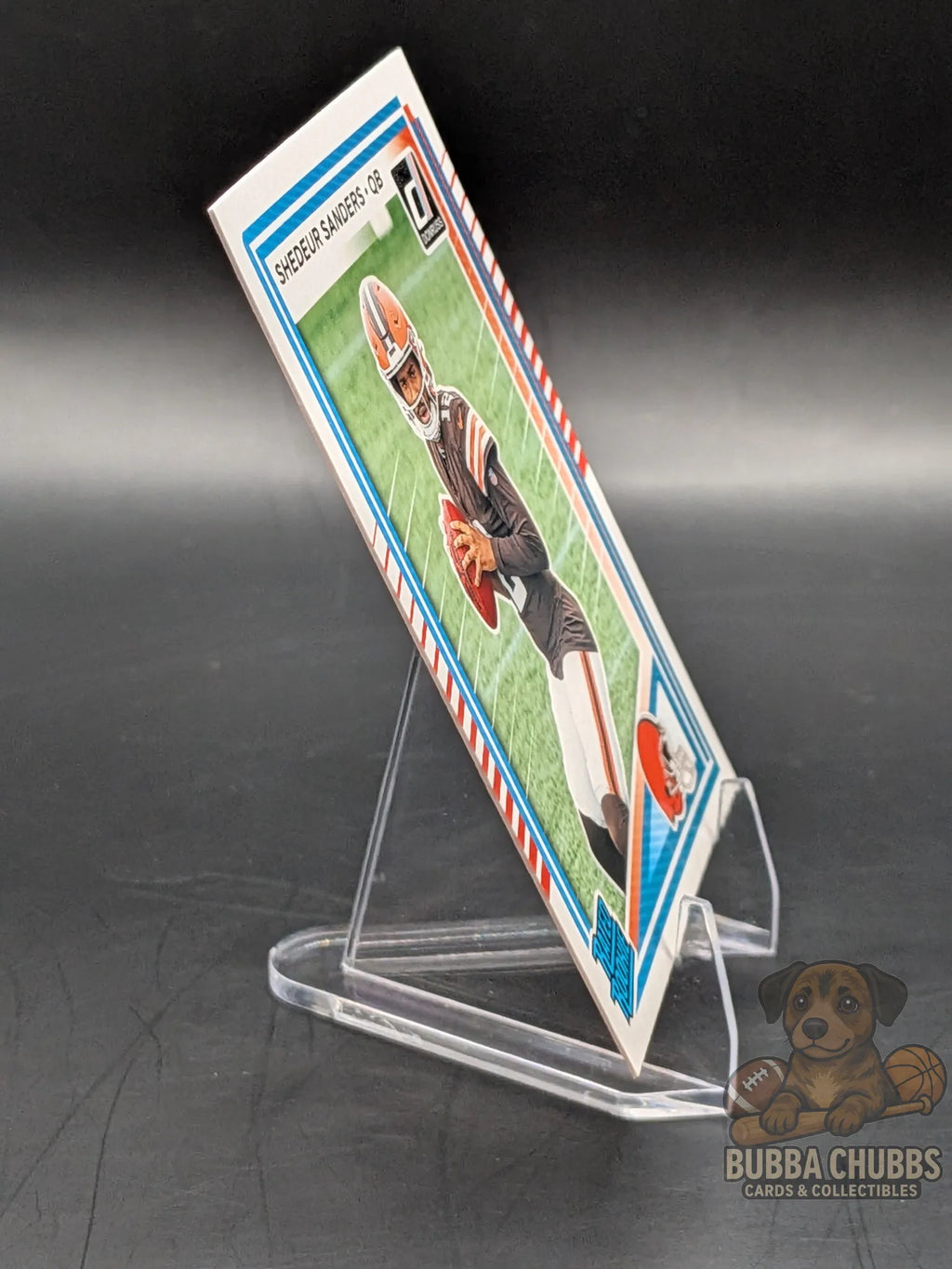 Football trading card of rated rookie Shedeur Sanders panini donruss