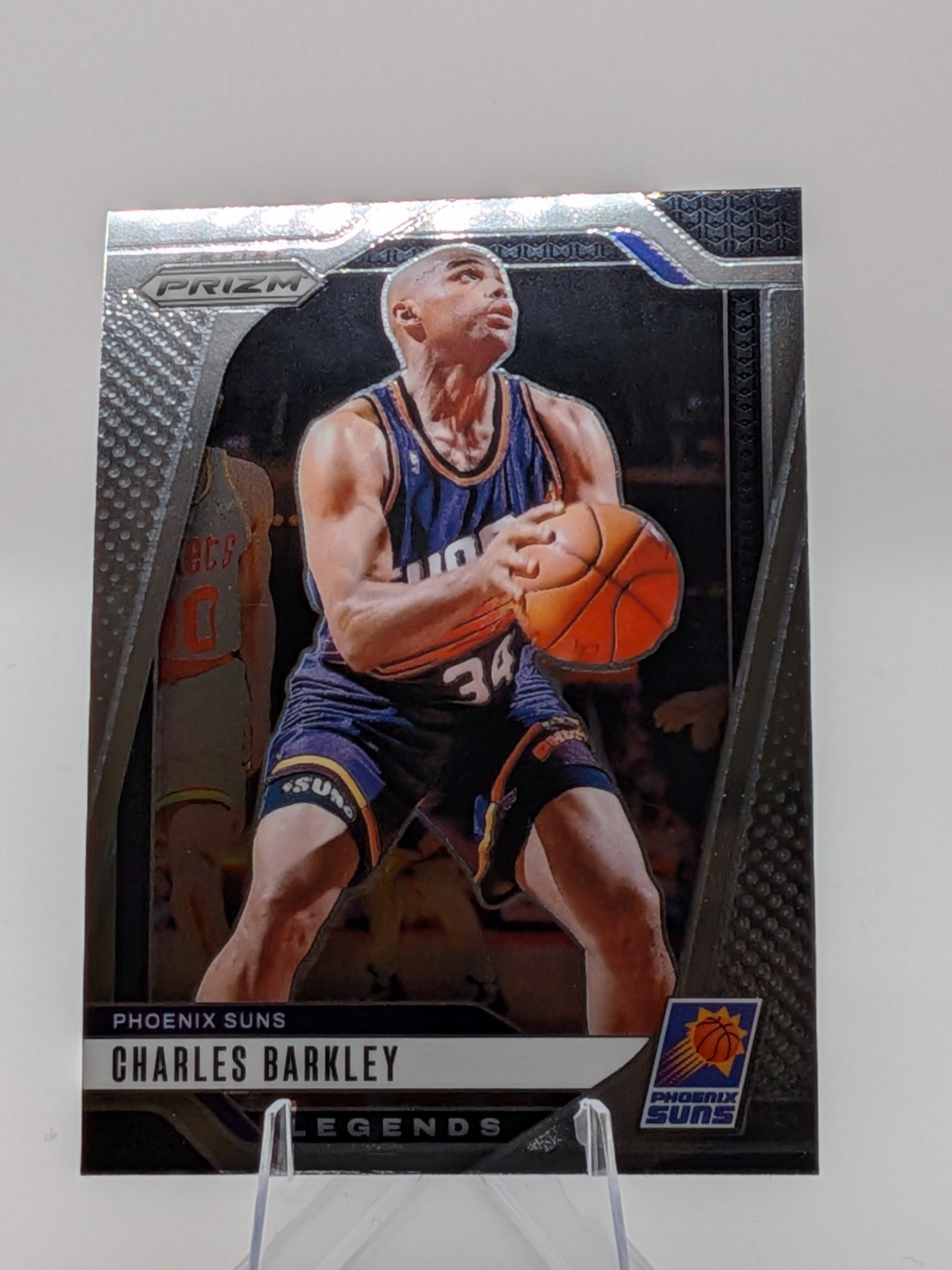 Basketball trading card of Charles Barkley panini prizm legends
