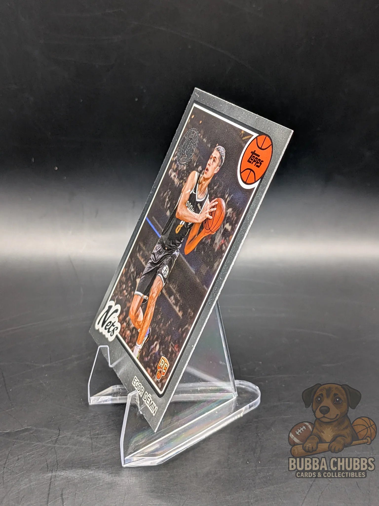 Basketball trading card featuring Egor Demin of the New York Nets topps rookie 45th anniversary insert silver parallel