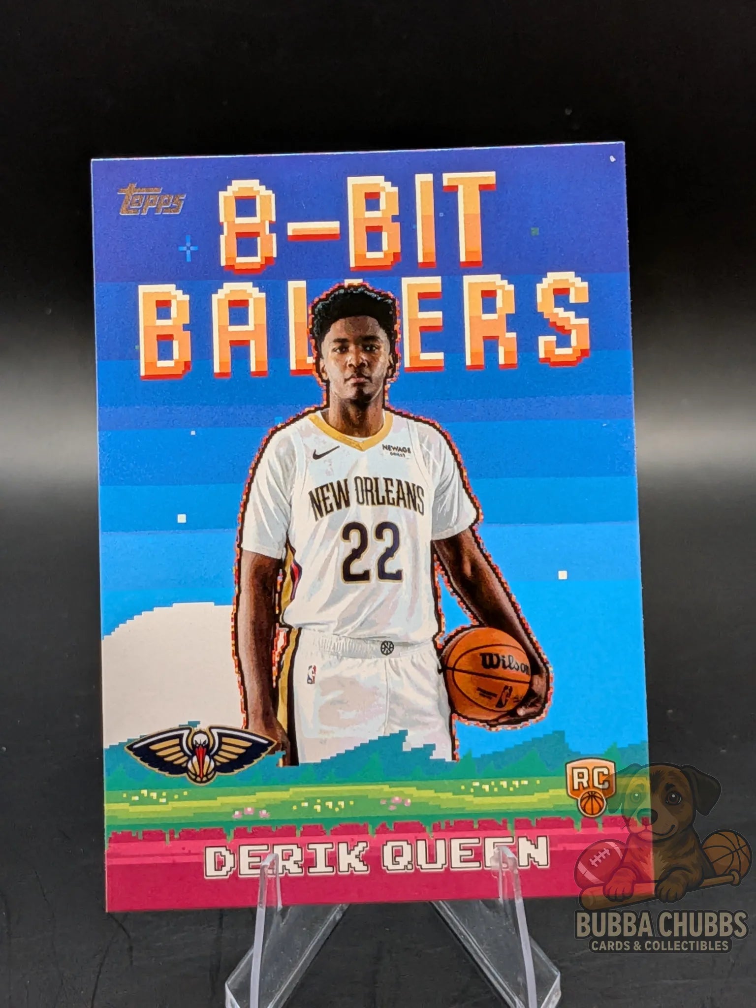 basketball rookie Trading card '8-Bit Ballers' Derik Queen of the New Orleans Pelicans topps