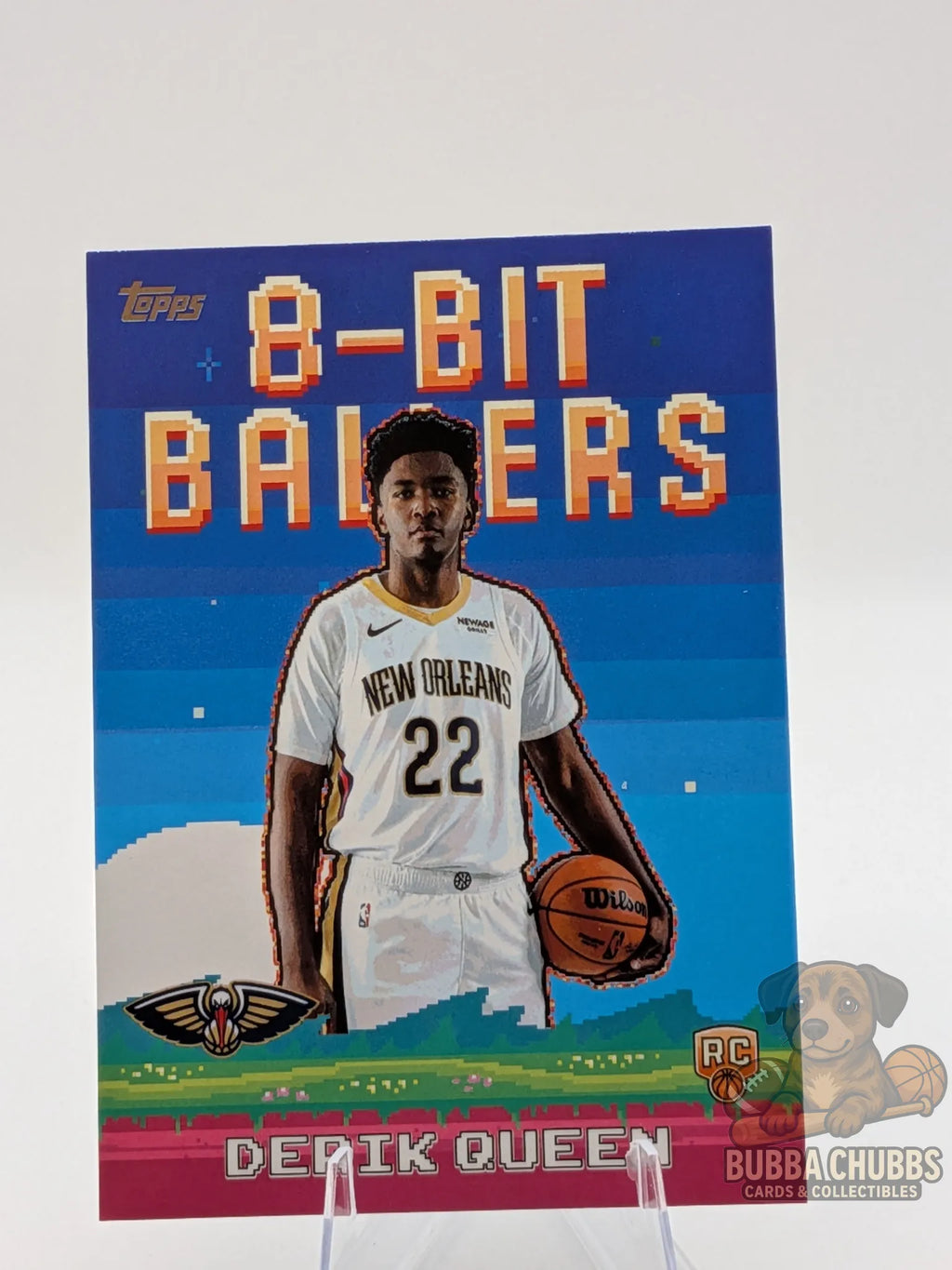 basketball rookie Trading card '8-Bit Ballers' Derik Queen of the New Orleans Pelicans topps
