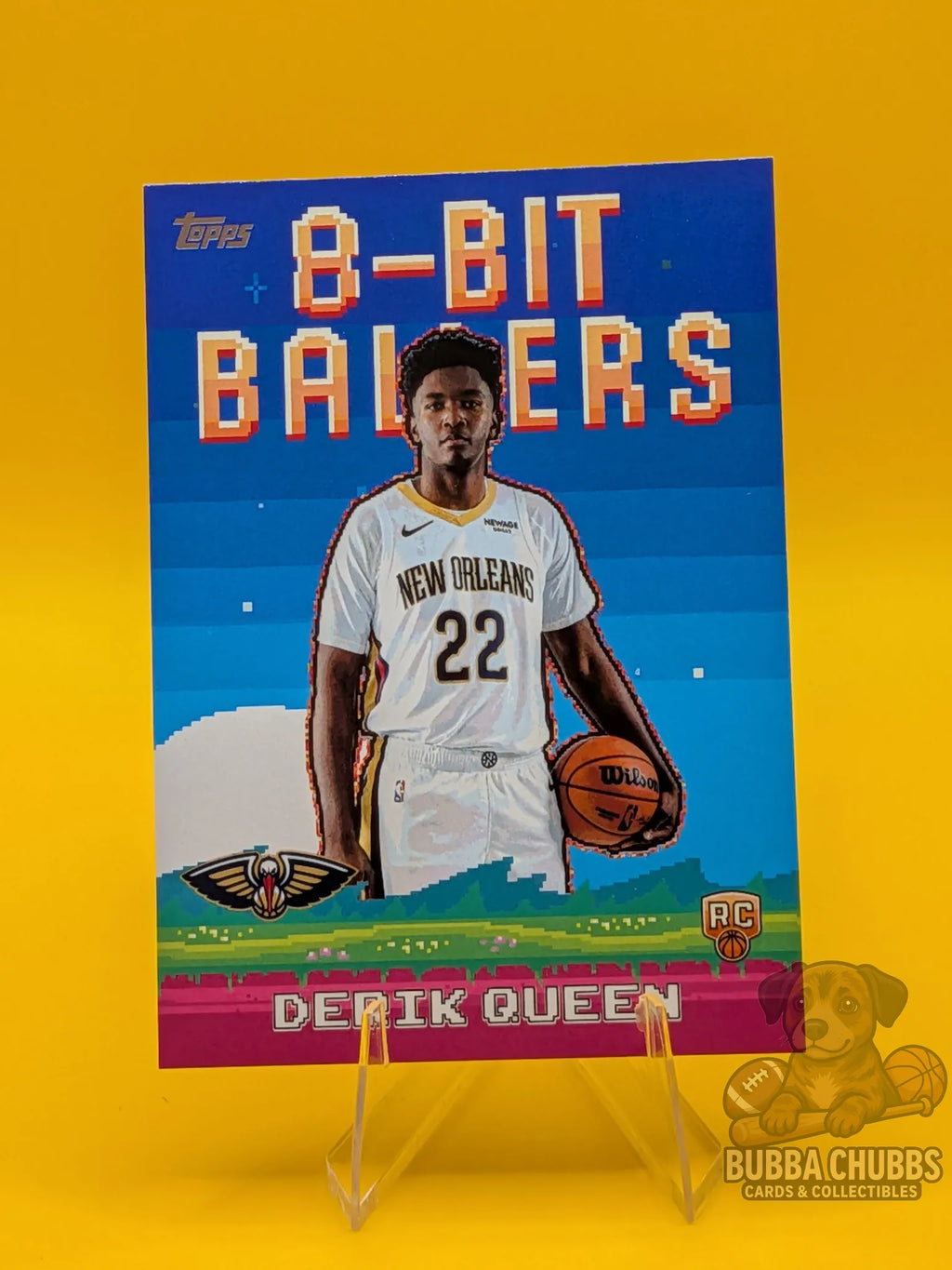 basketball rookie Trading card '8-Bit Ballers' Derik Queen of the New Orleans Pelicans topps
