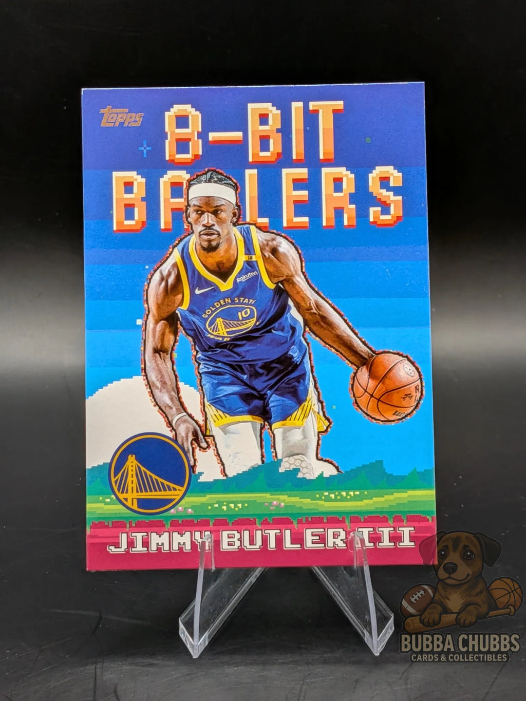 basketball trading card featuring jimmy Butler III of the Golden State Warriors topps "8-bit baller"