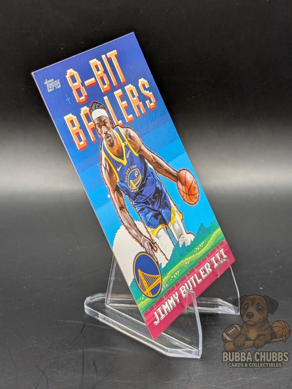 basketball trading card featuring jimmy Butler III of the Golden State Warriors topps "8-bit baller"