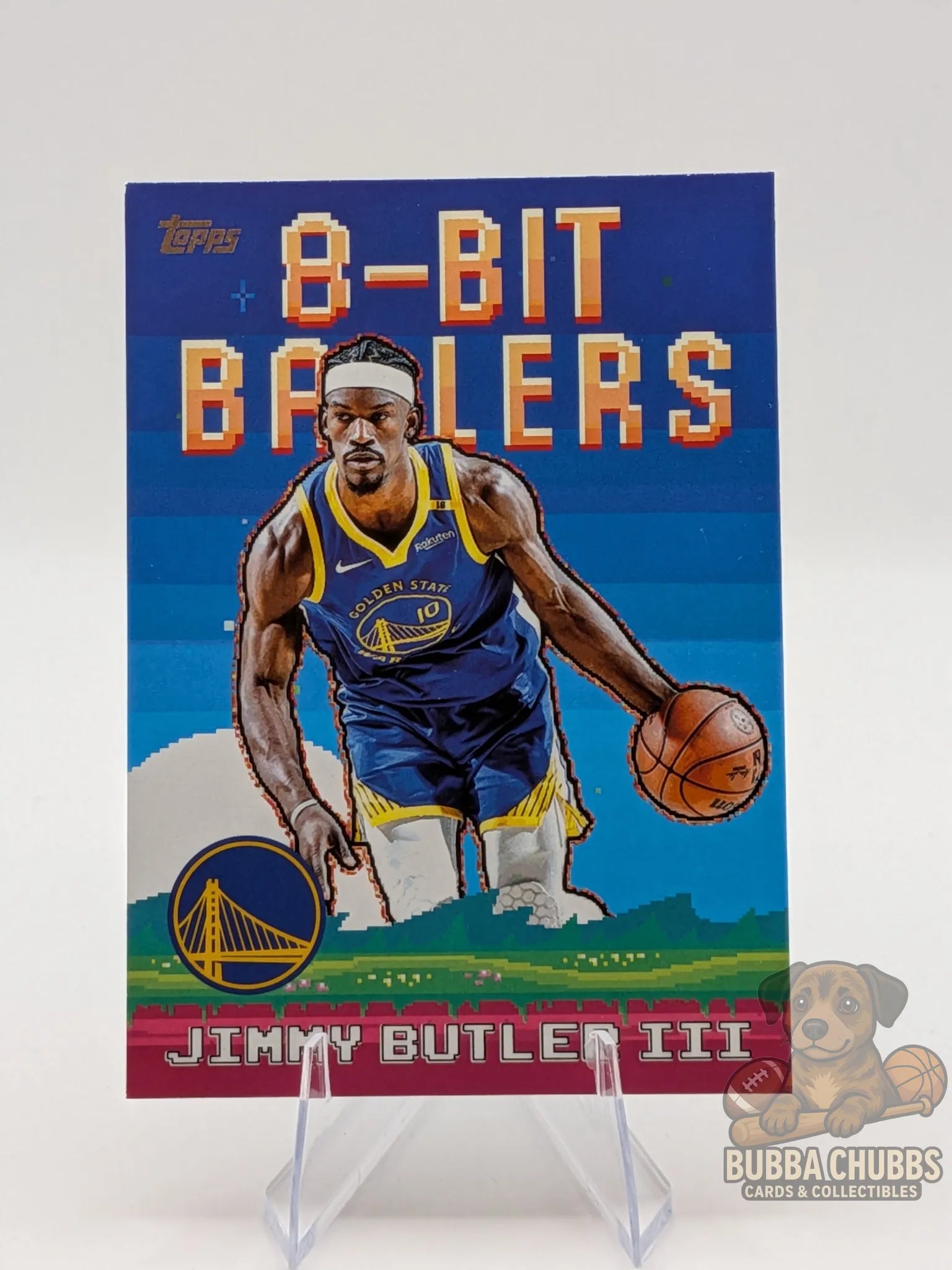 basketball trading card featuring jimmy Butler III of the Golden State Warriors topps "8-bit baller"