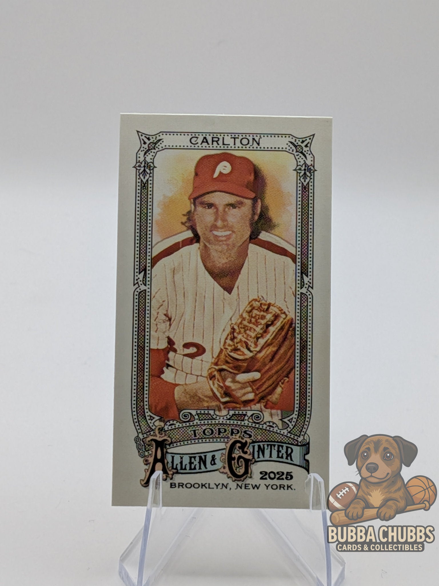 Baseball trading card steve carlton topps allen & ginter mini insert