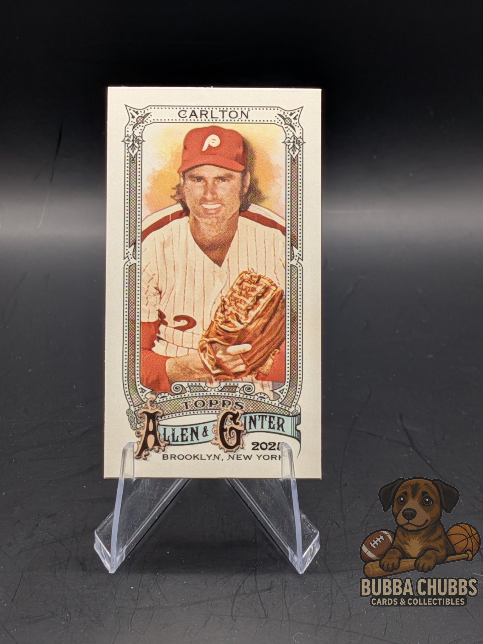 Baseball trading card steve carlton topps allen & ginter mini insert