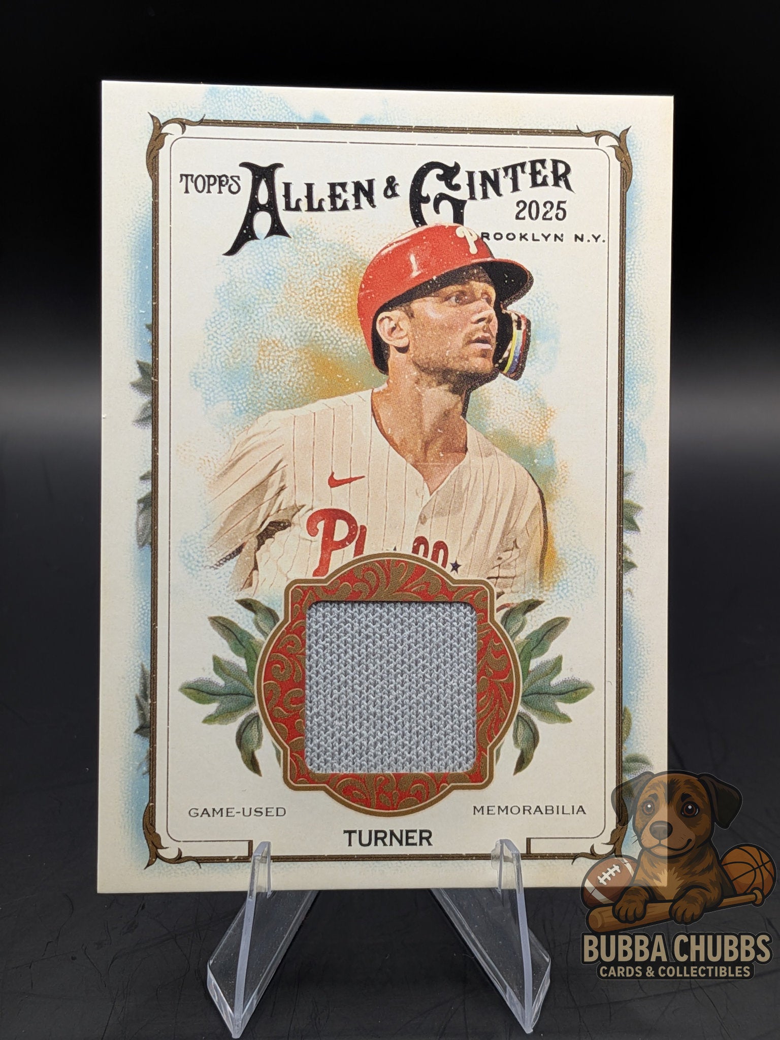 Baseball trading card featuring Trea Turner Topps Allen & Ginter Relic 