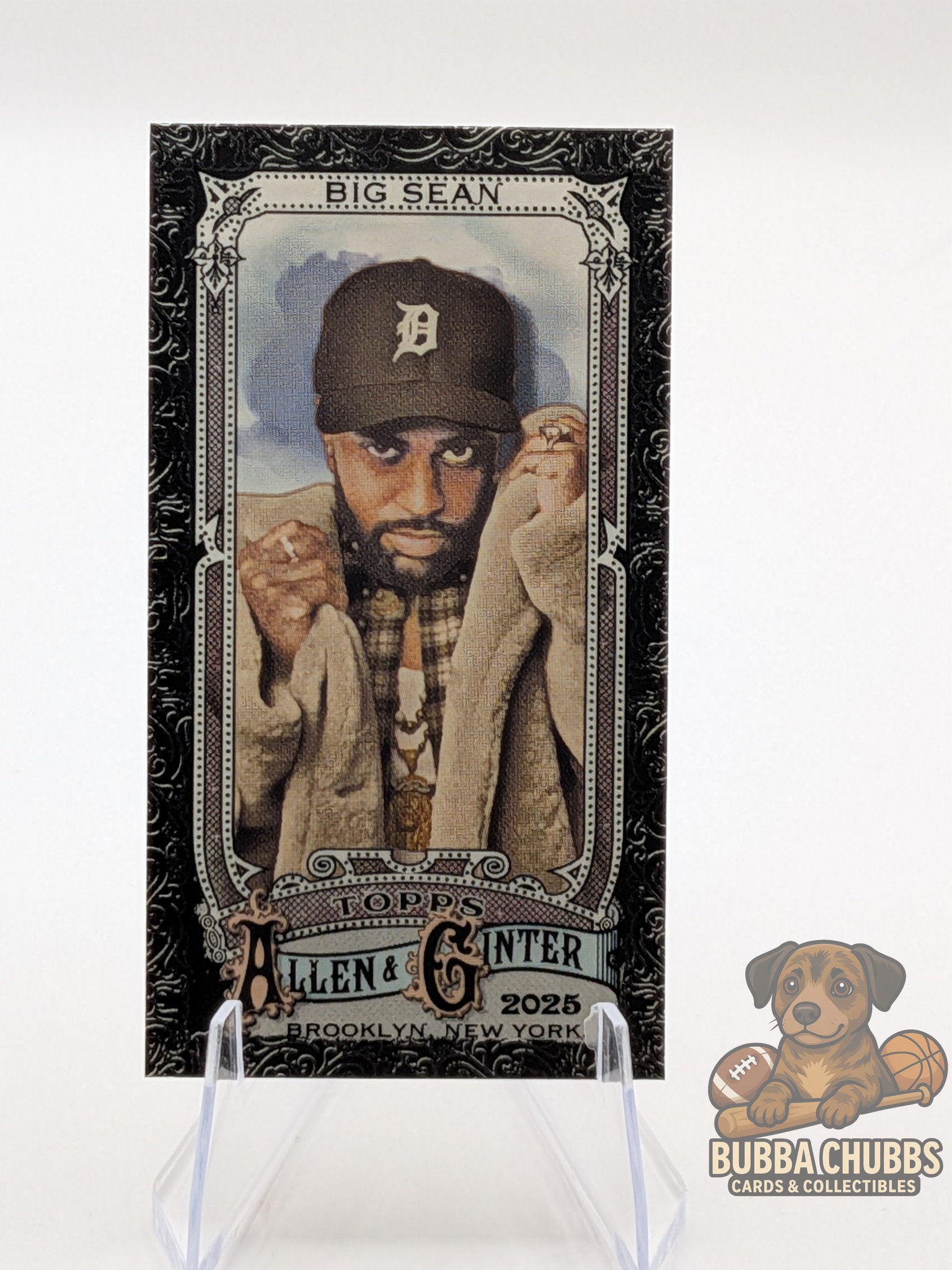 Trading card featuring Big Sean topps allen & ginter black parallel mini insert
