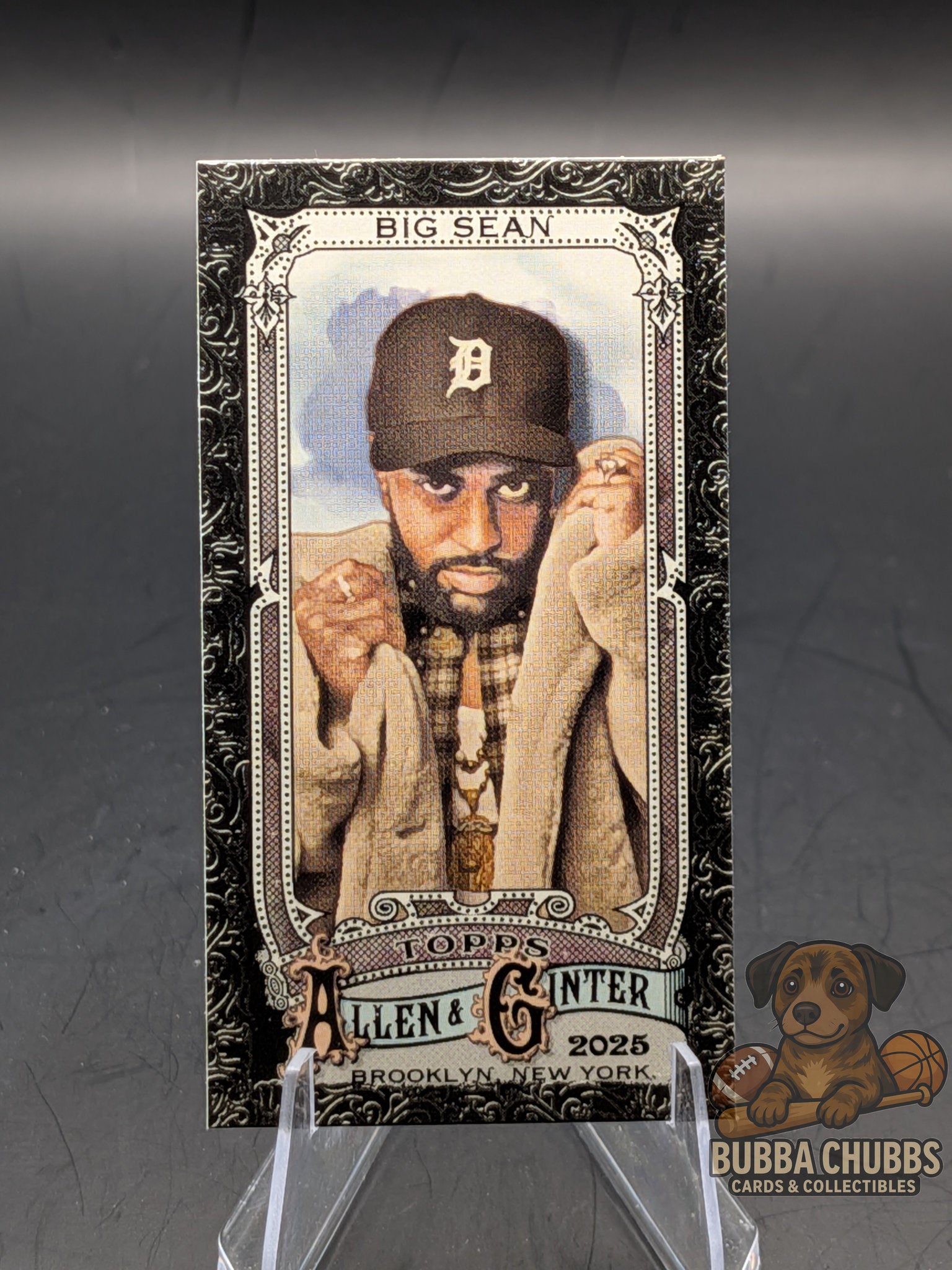 Trading card featuring Big Sean topps allen & ginter black parallel mini insert
