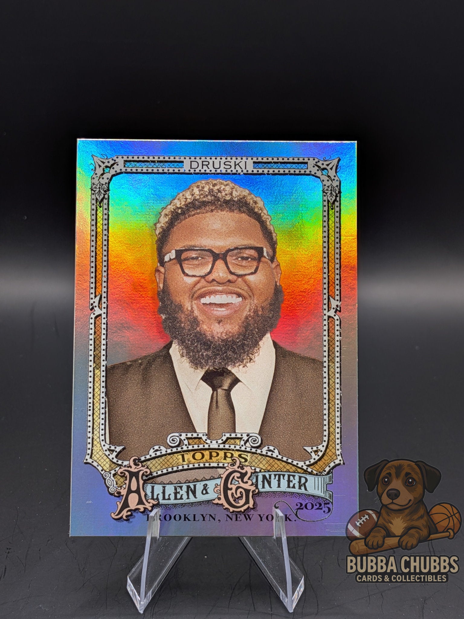 entertainment trading card featuring comedian Druski topps allen & ginter parallel insert