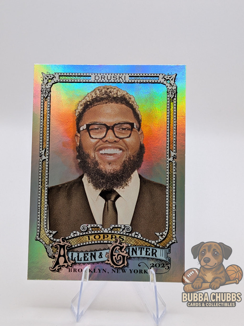entertainment trading card featuring comedian Druski topps allen & ginter parallel insert