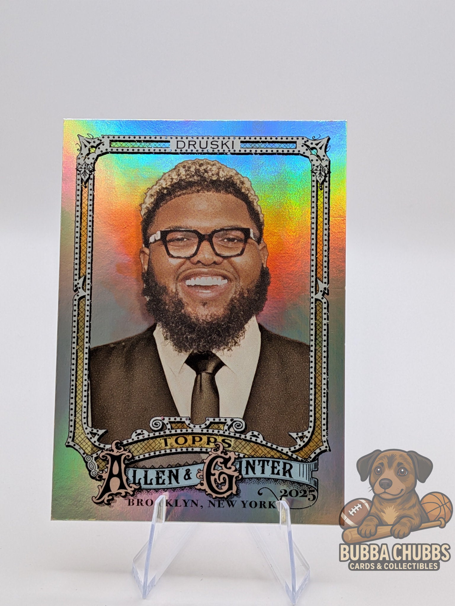 entertainment trading card featuring comedian Druski topps allen & ginter parallel insert
