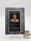 Baseball trading card of Ben Casparius rookie autograph topps allen & ginter X silver frame mini numbered