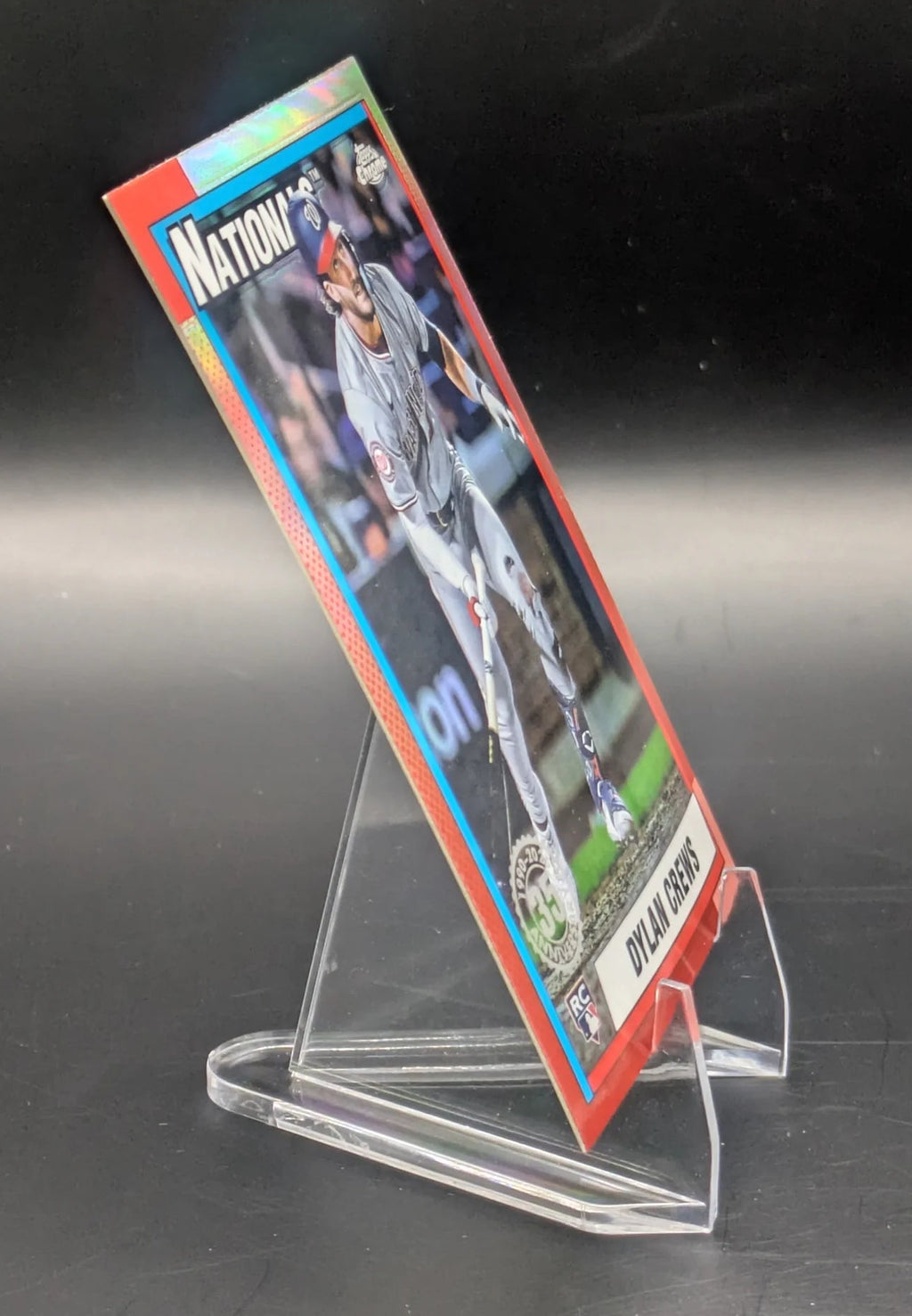 Baseball trading card of Dylan Crews Topps 35th Anniversary Rookie Card RC Chrome