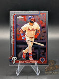 Baseball trading card of kyle schwarber of the Philadelphia Phillies topps chrome