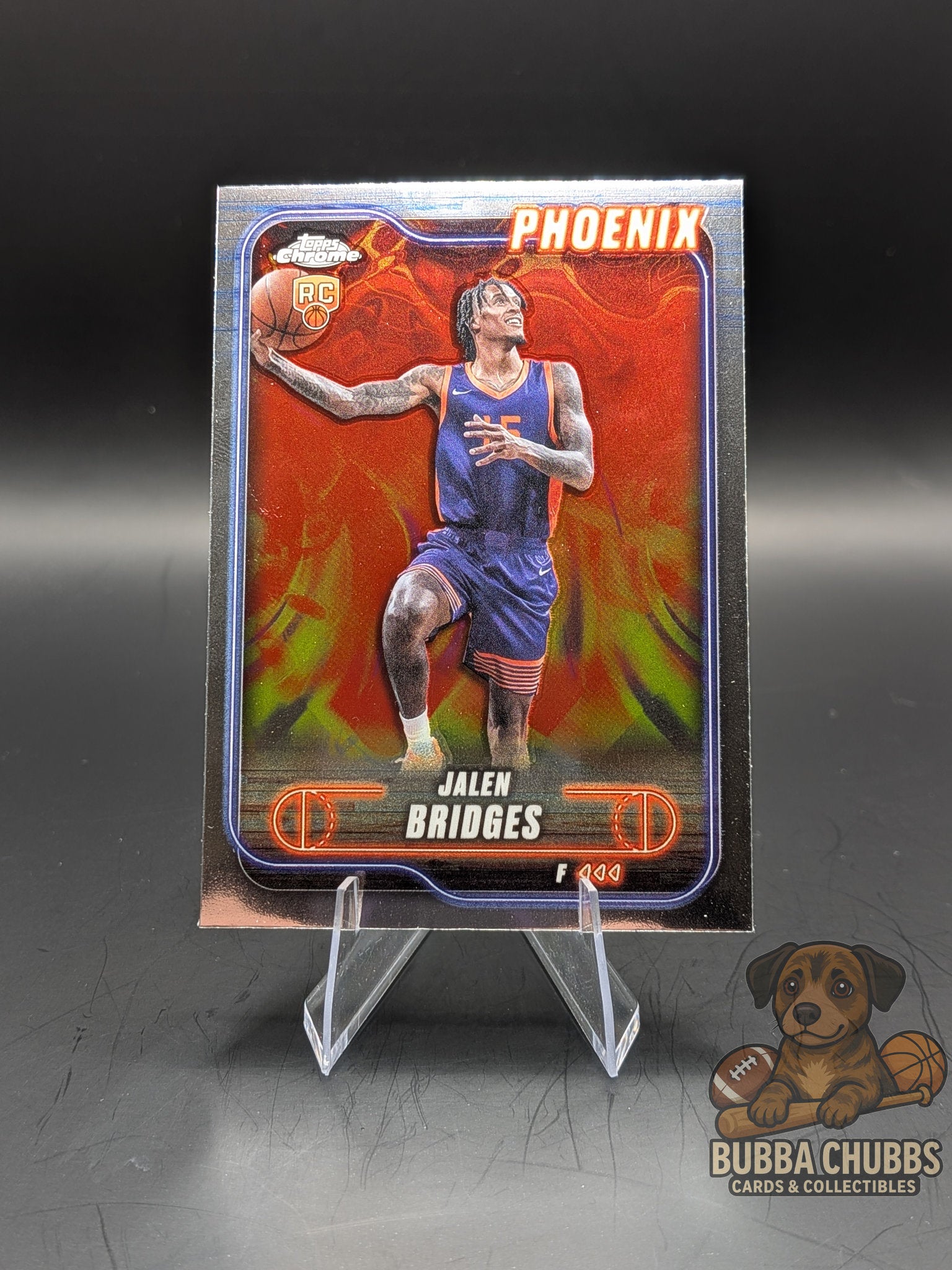 basketball trading card featuring rookie Jalen Bridges topps chrome 