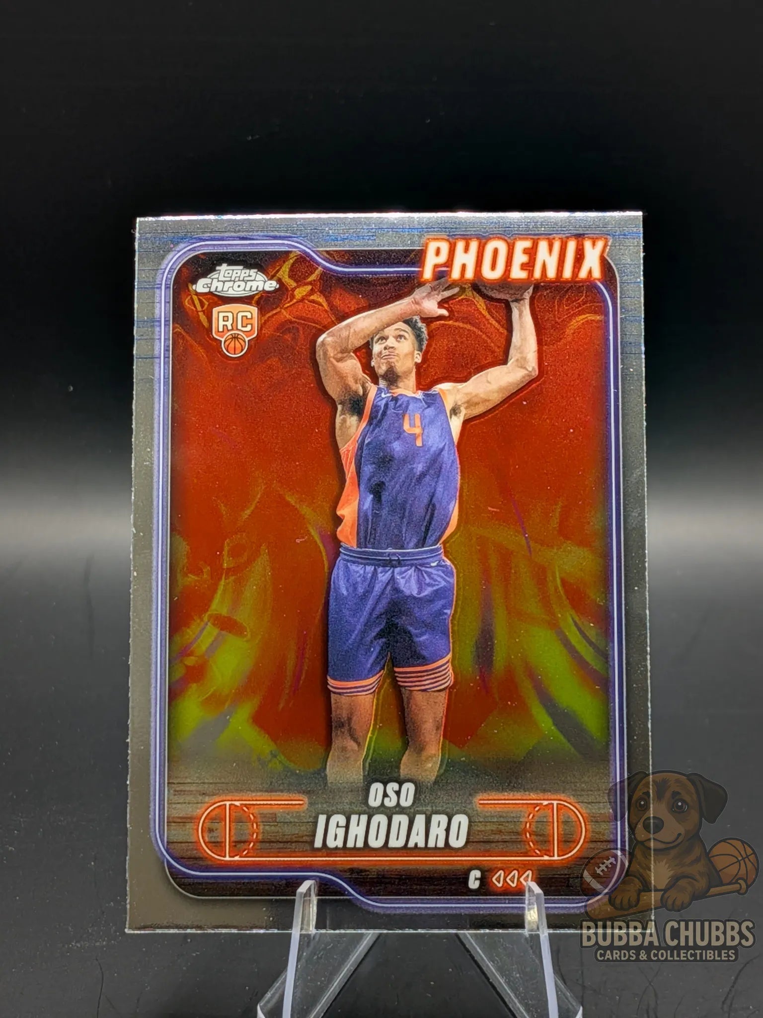 Basketball trading card featuring Phoenix Suns player Oso Ighodaro topps chrome rookie