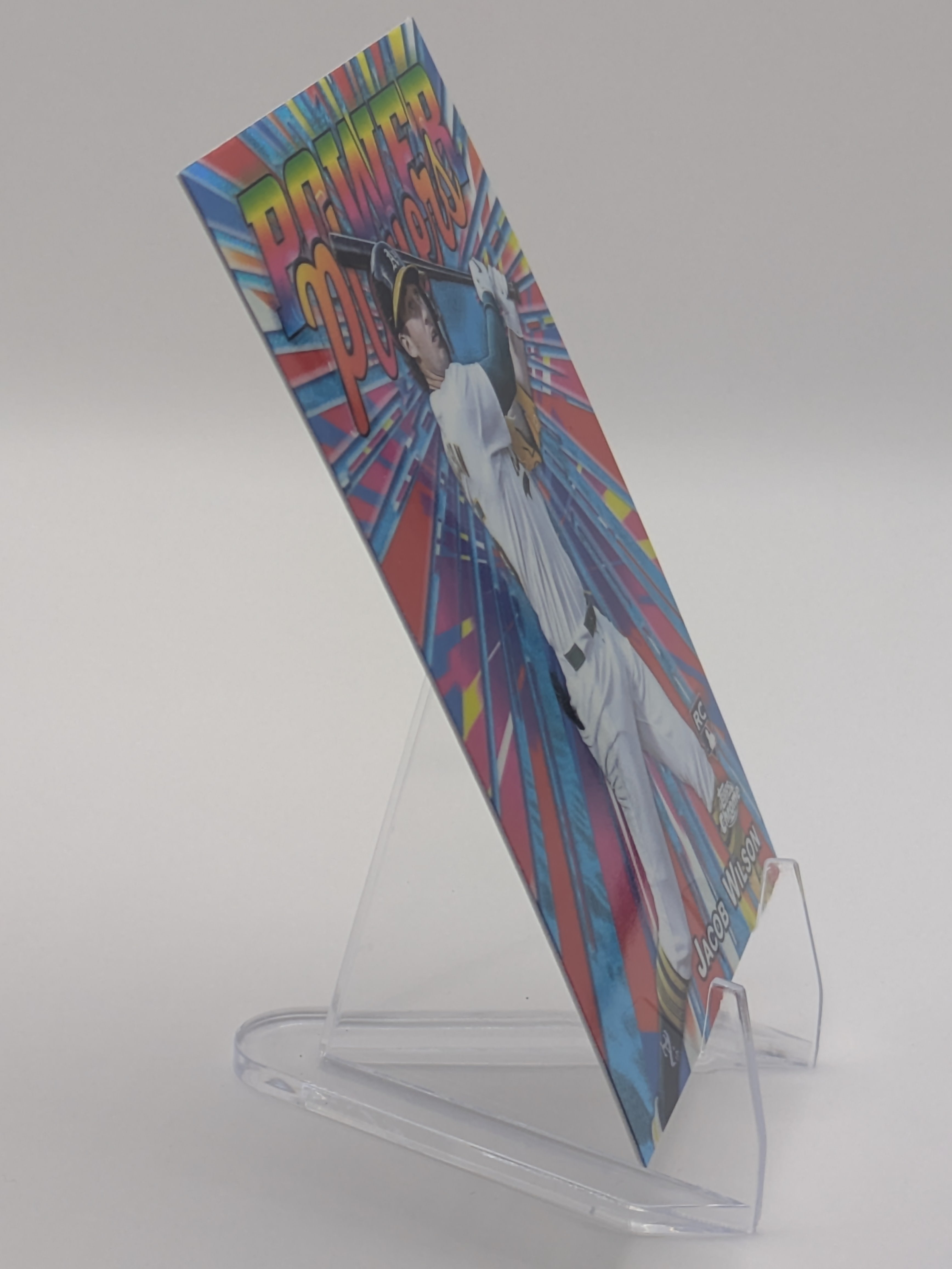 Baseball trading card of Jacob Wilson Athletics Rookie Power Players Blue Refractor