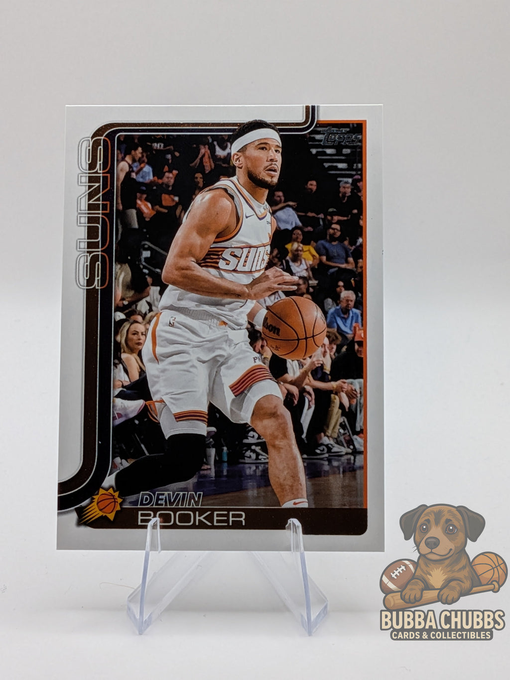 Basketball trading card of Devin Booker topps flagship base
