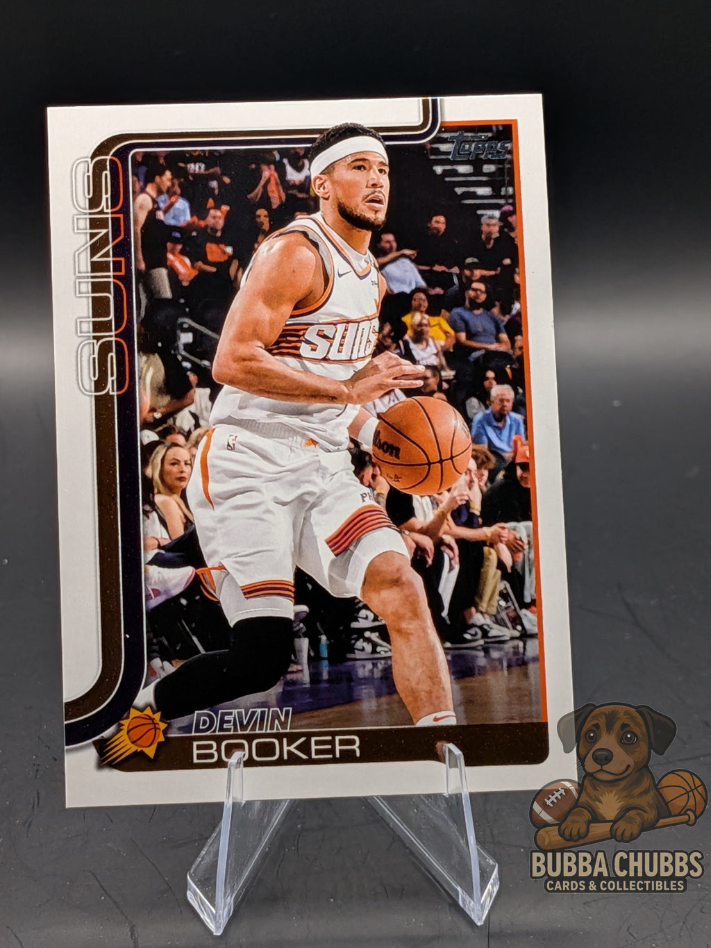 Basketball trading card of Devin Booker topps flagship base