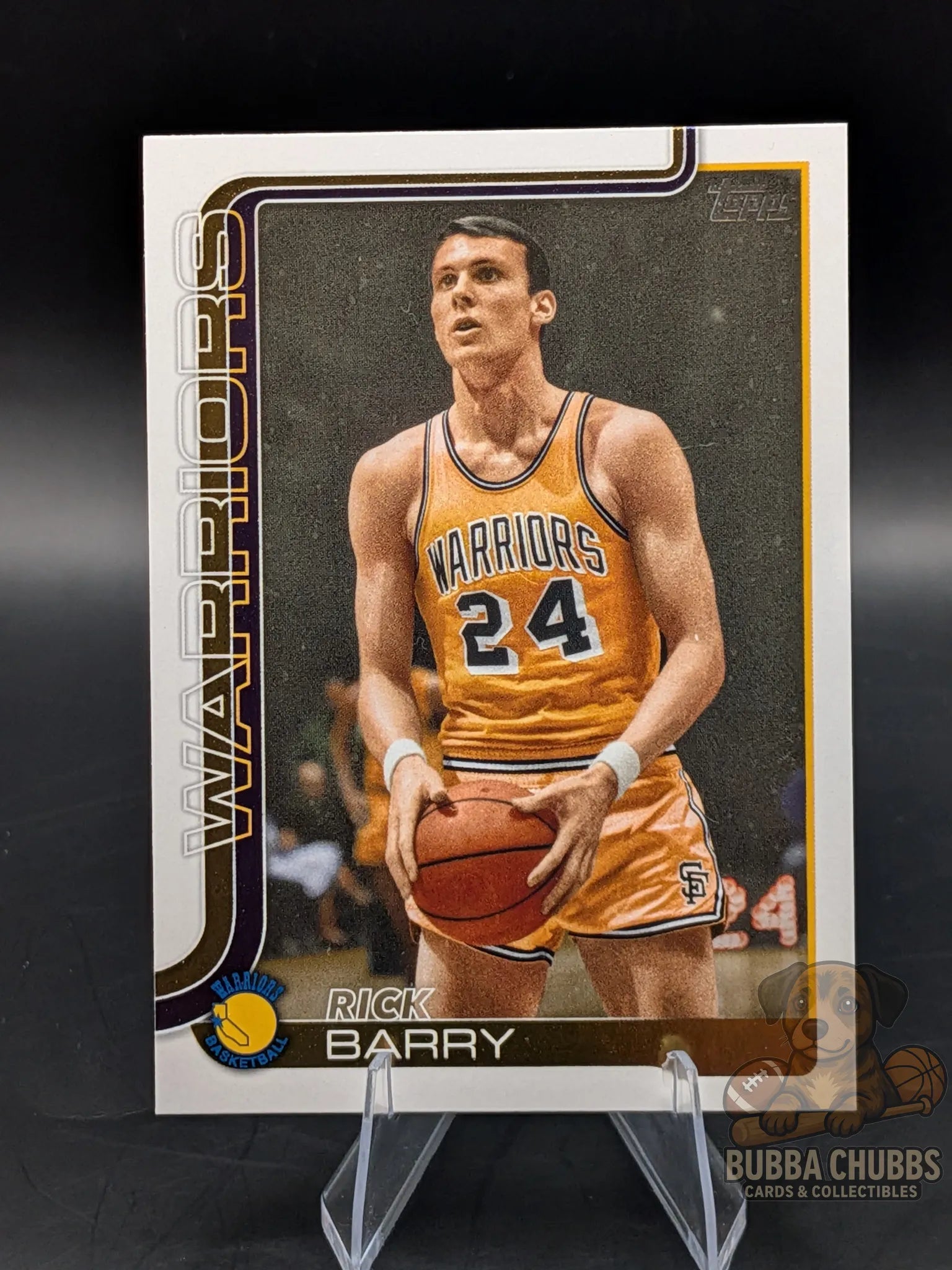 Basketball trading card of Rick Barry of the Warriors topps flagship