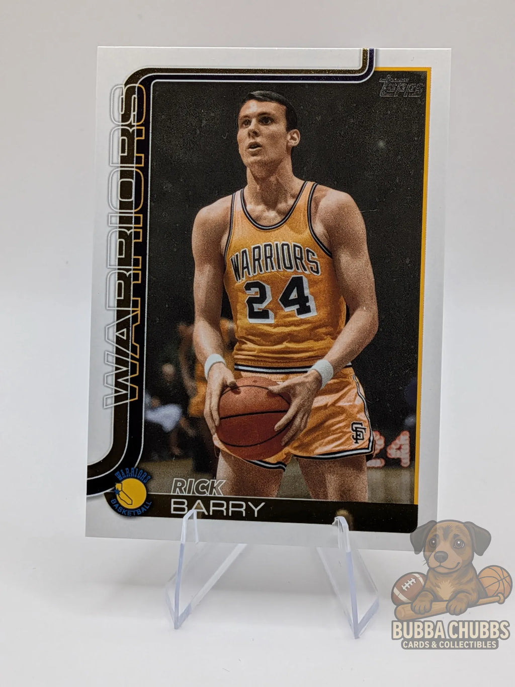 Basketball trading card of Rick Barry of the Warriors topps flagship