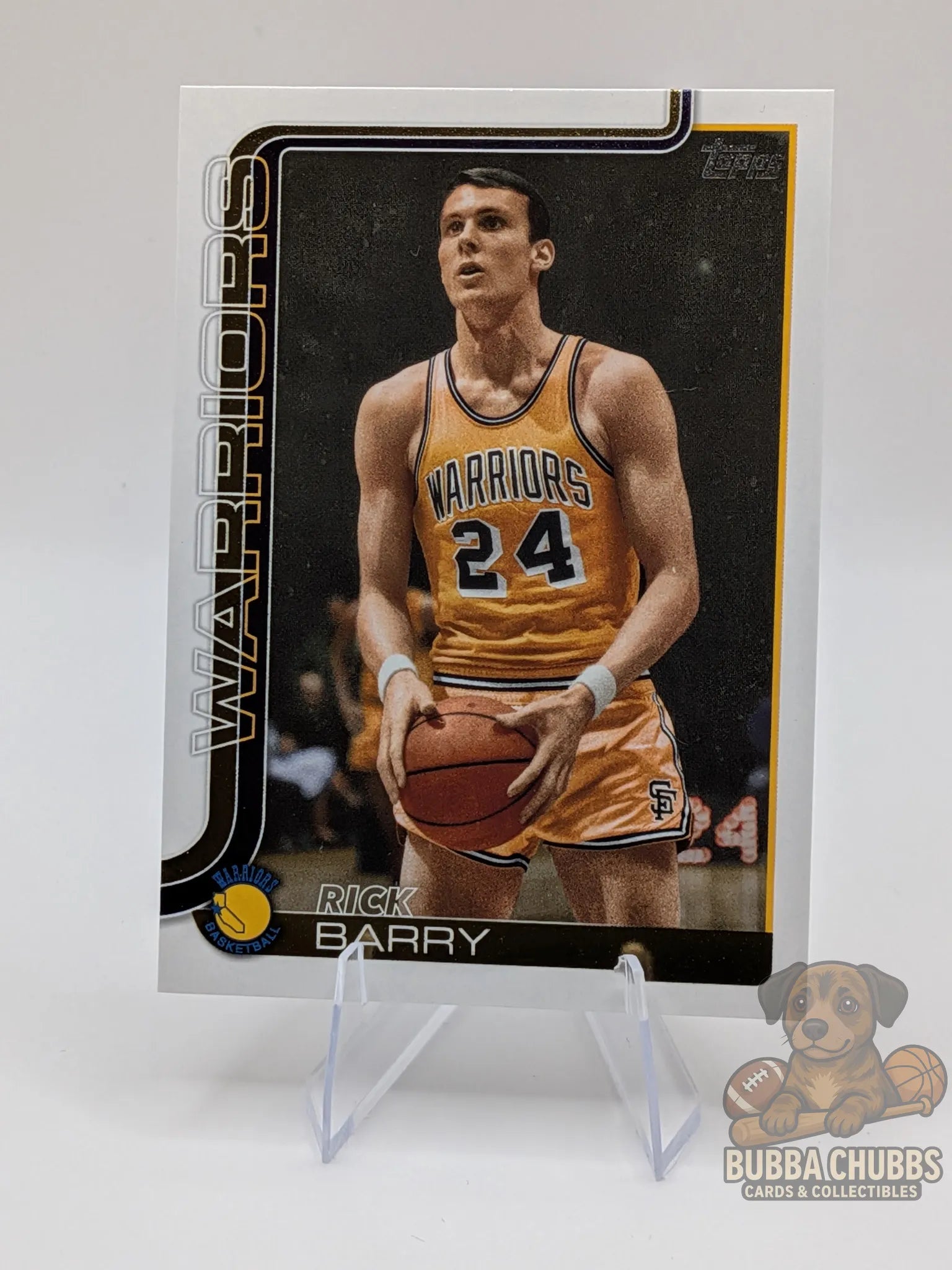 Basketball trading card of Rick Barry of the Warriors topps flagship